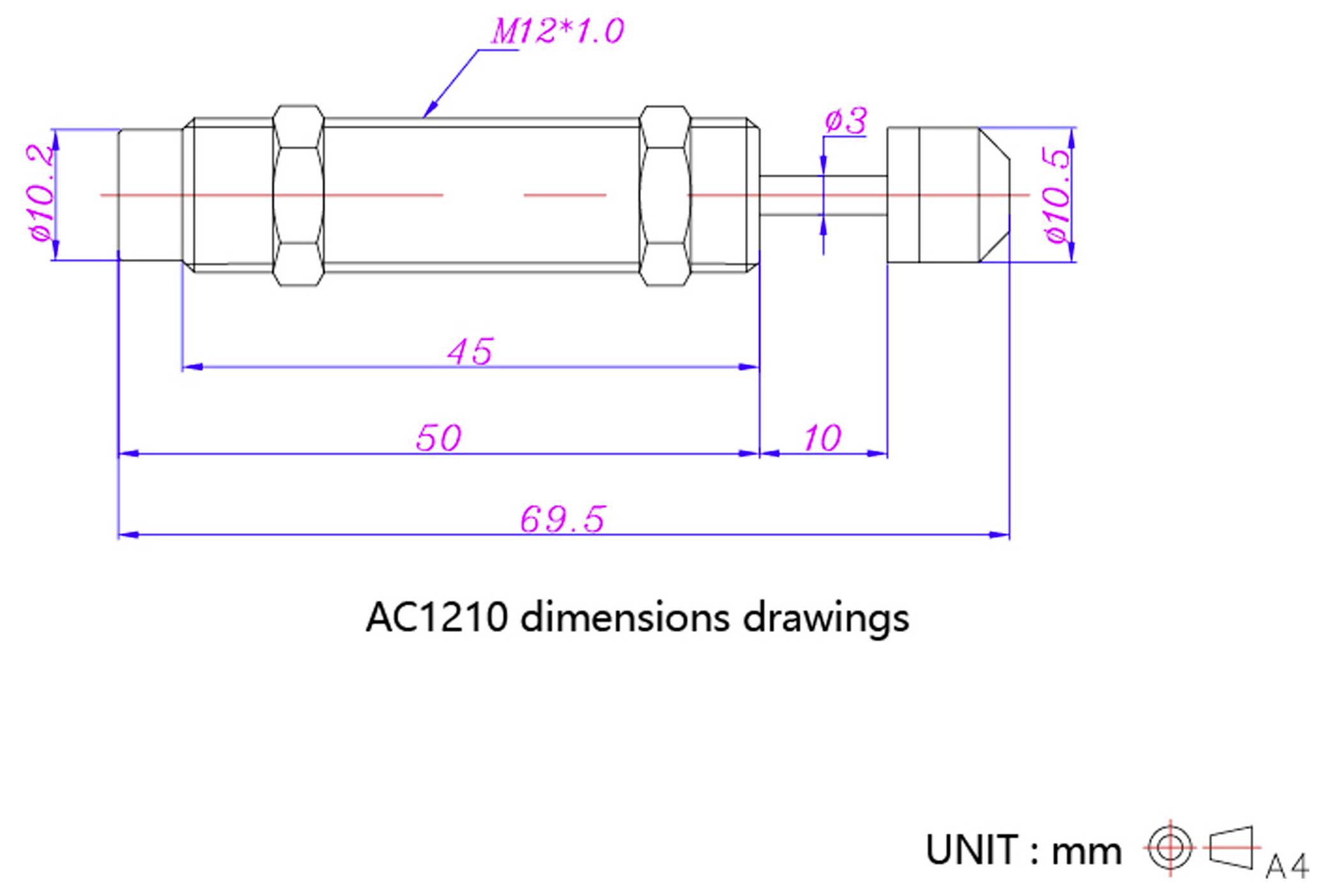 „AC1210 Maßzeichnung