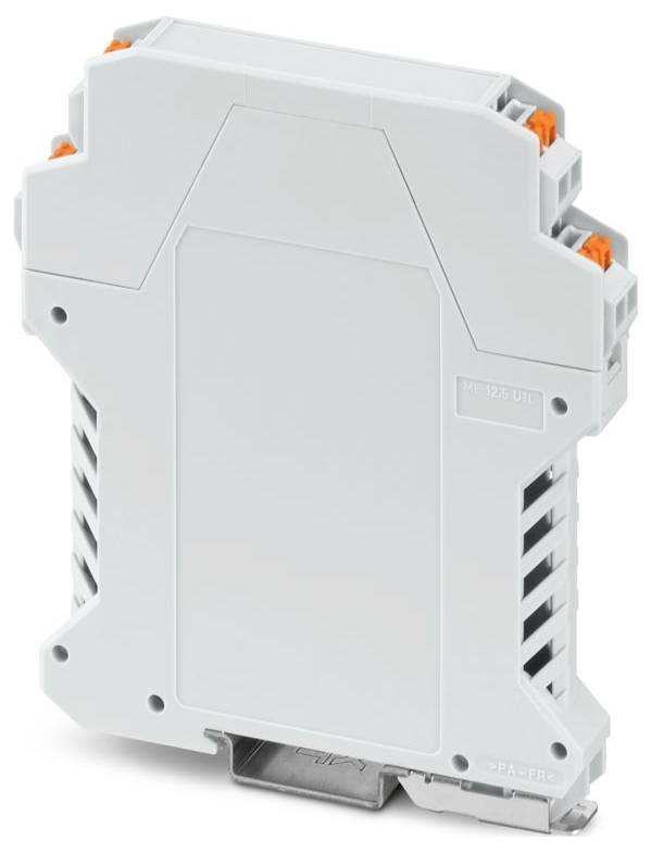 Ein graues elektronisches Modul mit mehreren Anschlüssen und Steckverbindern, wahrscheinlich zur Signalverarbeitung in industriellen Automatisierungsumgebungen verwendet.