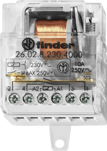 Finder Stromstoß-Schalter Unterputz 26.02.8.024.4000 2 Schließer 24 V/AC 10 A 2500 VA 1 St.
