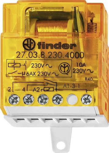 Finder Stromstoß-Schalter Unterputz 27.05.8.230.4000 2 Schließer 230 V/AC 10 2300 VA 1 St.