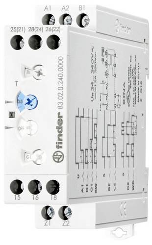 Finder 83.02.0.240.0003 Multifunktions-Zeitrelais mit 8 Zeitfunktionen Zeitrelais 24V DC/AC, 240V DC/AC 1 St. Zeitbereich: 0.05s