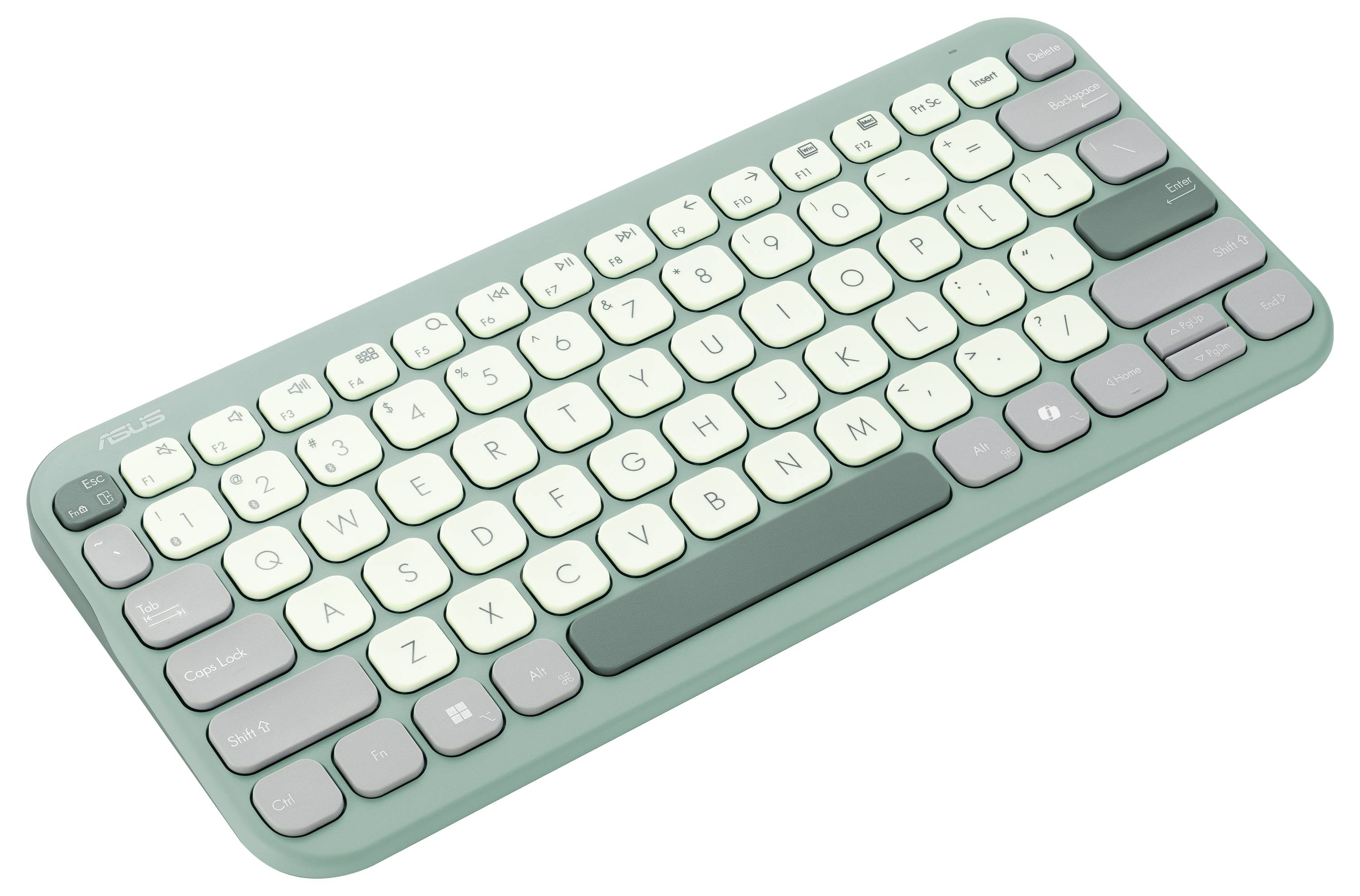 Asus KW100 KEYBOARD/GN/GE/81 Kabellos Tastatur Deutsch, QWERTZ, Mac Grün, Hellgrün