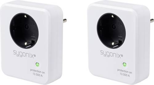 Sygonix SY-SP13500 Überspannungsschutz-Zwischenstecker 2er Set Weiß