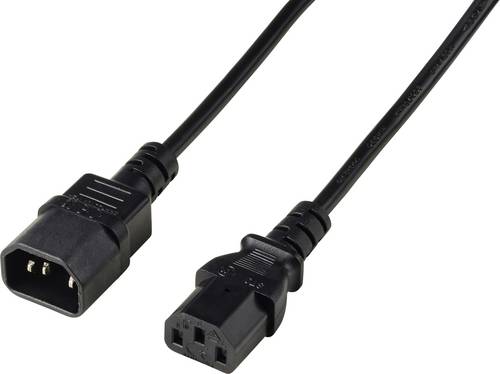 Renkforce Strom Verlängerungskabel Deluxe [1x Kaltgeräte-Stecker C13 - 1x Kaltgeräte-Buchse C14] 3