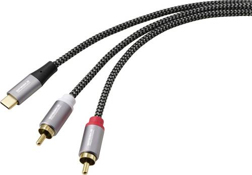 SpeaKa Professional USB-Kabel 2.00 m Schwarz/Grau SP-14353908