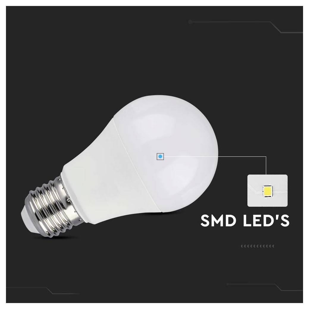 Effiziente SMD-LED-Lampe mit illustriertem Diagramm, das die LED-Komponente für energiesparende Technologie hervorhebt.