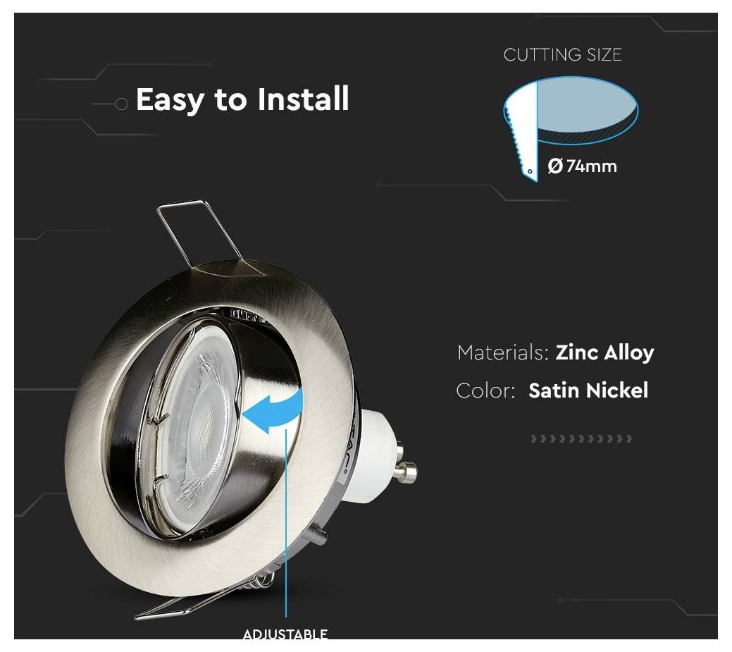 Einbauleuchte mit Text 