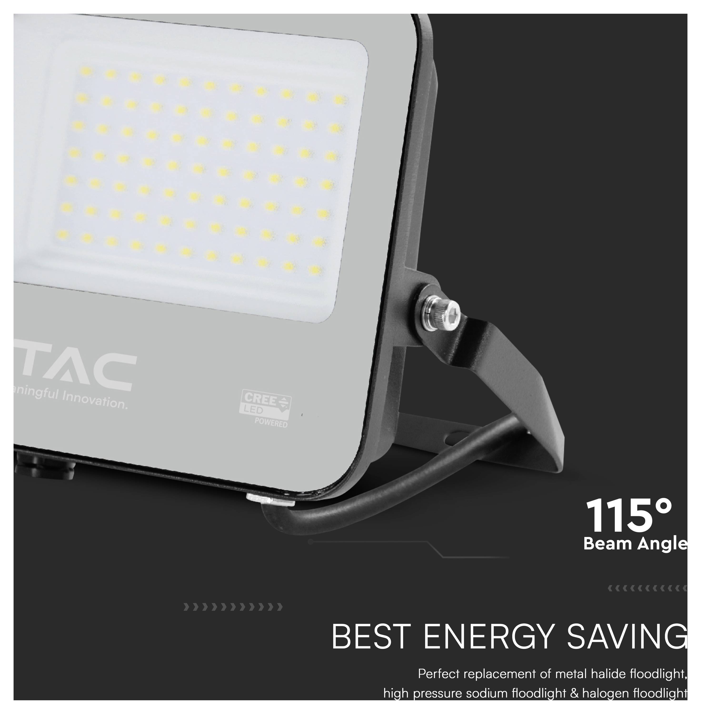 LED-Flutlicht mit Beschriftung 