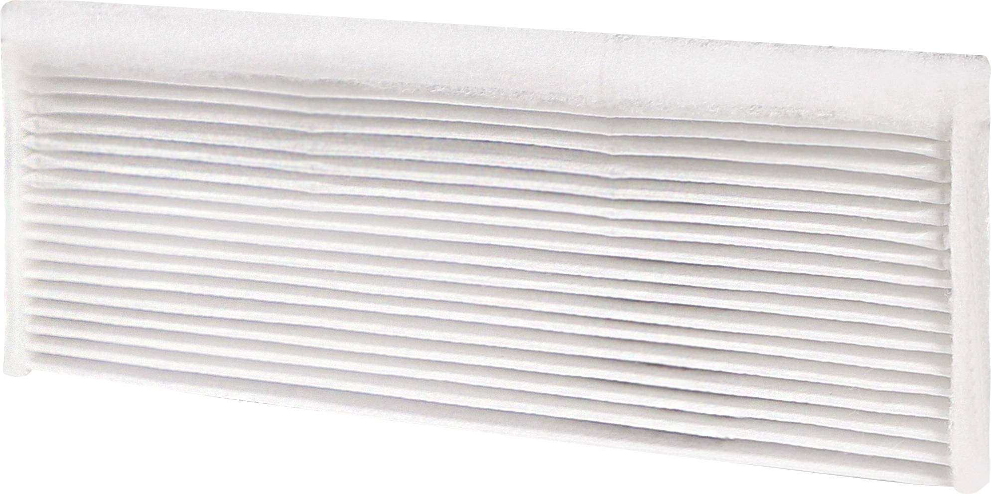 Ein weißer, gefalteter Luftfilter mit rechteckiger Form, der zum Auffangen von Staub und Allergenen in Heizungs-, Lüftungs- und Klimaanlagen verwendet wird.