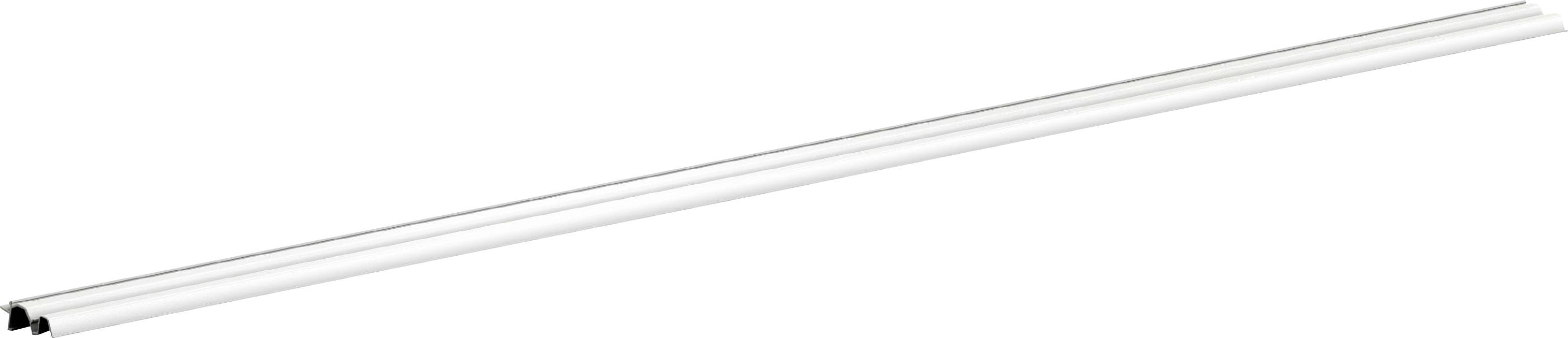 Ein langer, gerader, zylindrischer Metallstab, dargestellt vor einem einfachen Hintergrund.