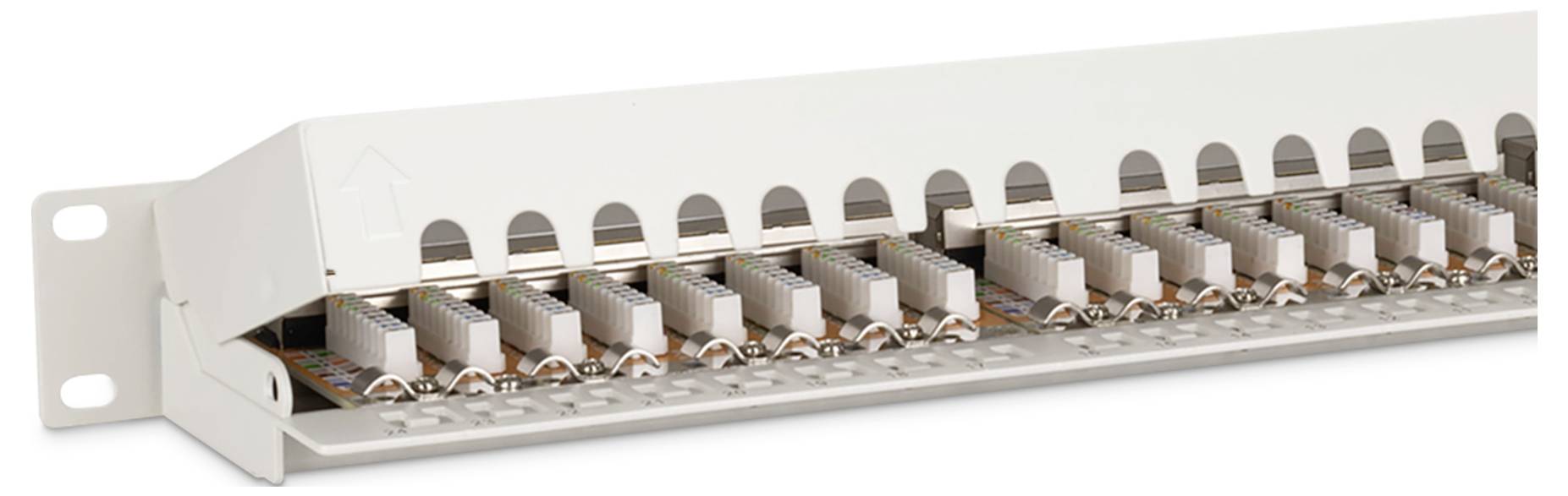Digitus DN-91624S Patch-Panel 483mm (19") CAT 6 1 HE Grau Bestückt