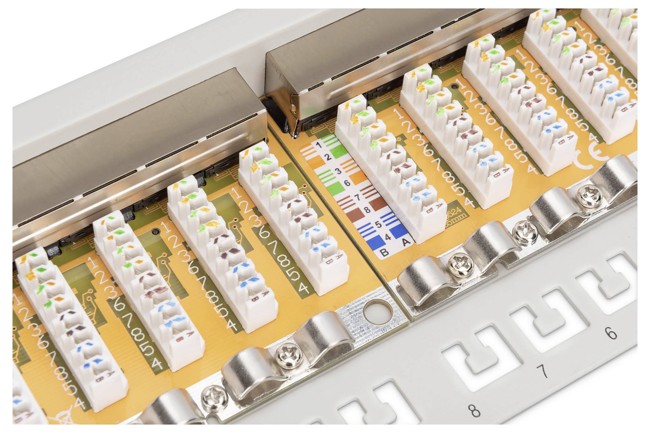 Digitus DN-91624S Patch-Panel 483mm (19") CAT 6 1 HE Grau Bestückt