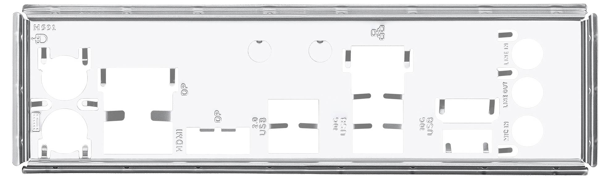 Eine transparente Kunststoff-Schaltkreisvorlage mit verschiedenen Ausschnitten für Komponenten und Beschriftungen für Verdrahtung und Verbindungen im elektronischen Design.