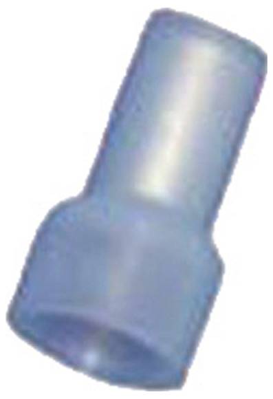 Ein blauer, zylindrischer Verbinder oder Anschluss mit einer leicht breiteren Basis, der an einen Schlauch- oder Rohranbau erinnert.