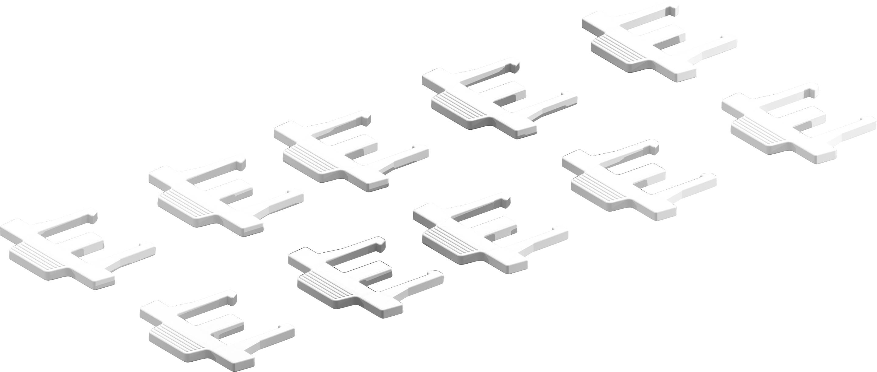 Isometrisches Muster des Buchstabens 'E', diagonal von oben links nach unten rechts angeordnet, in einem minimalistischen, monochromen Stil.
