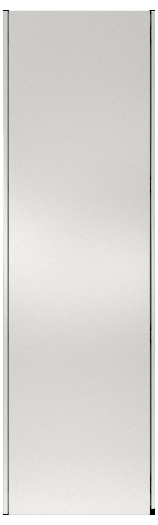 Ein hoher, rechteckiger, rahmenloses Spiegel mit minimalistischem Design.