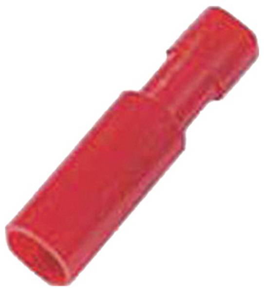 Ein roter elektrischer Leitungsverbinder, der häufig verwendet wird, um zwei Drähte zu verbinden, wird vor einem weißen Hintergrund gezeigt.
