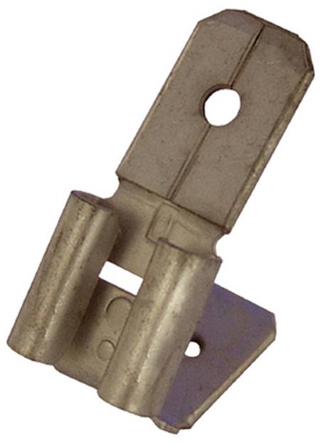 Eine Metallhalterung mit zwei zylindrischen Scharnieren, die ein zentrales Loch zur Befestigung aufweist. Wird verwendet, um Objekte sicher zu stützen oder zu befestigen.