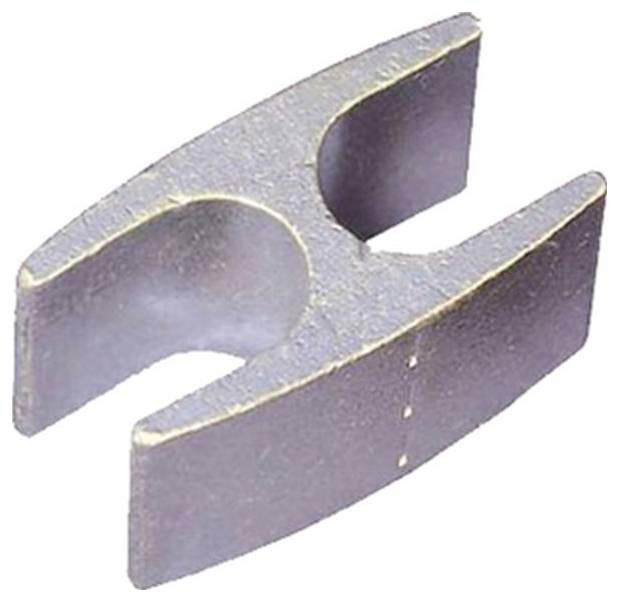 Ein Metallfederbolzen in U-Form mit einer einzelnen Biegung, der dazu dient, zwei Komponenten in mechanischen Anwendungen zu befestigen.