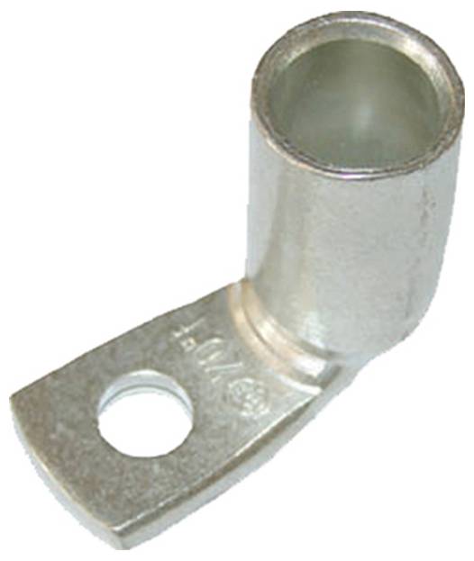 Metallöse mit Befestigungsloch, die in elektrischen Anwendungen zum Kabelabschluss und zur Sicherung von Verbindungen verwendet wird.