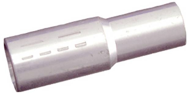 Ein Metallverbindungsrohr mit Rillen, konzipiert für die Verbindung zweier Komponenten in einem mechanischen System.