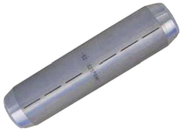 Ein zylindrischer Metallrohr mit Gewindeanschlüssen, der für industrielle Installationen verwendet wird.