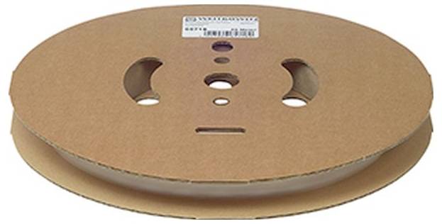 Eine große kreisförmige Pappspule für elektronische Bauteile mit einer Beschriftung auf der Oberseite.