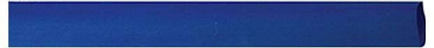 Ein glatter, länglicher Streifen in einer tiefen Blaufarbe, mit einer leichten Krümmung am rechten Rand, vor einem schlichten weißen Hintergrund.