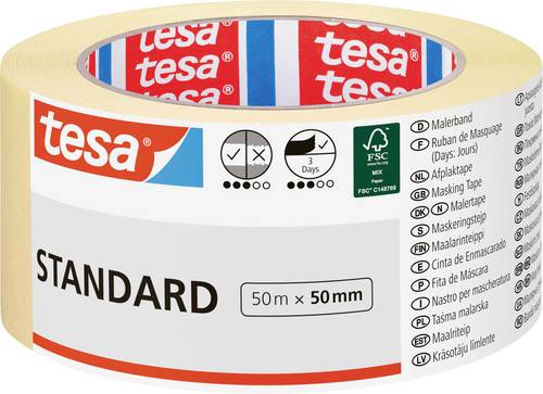 Tesa STANDARD 05089-00000-03 Malerabdeckband (L x B) 50 m x 50 mm 1 St.