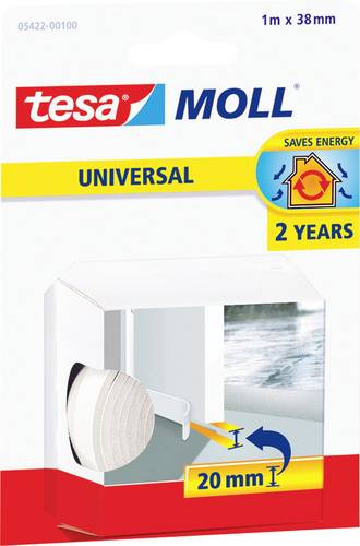 Tesa 05422-00100-01 Dichtband tesamoll® Universal Weiß (L x B) 1 m x 38 mm 1 St.