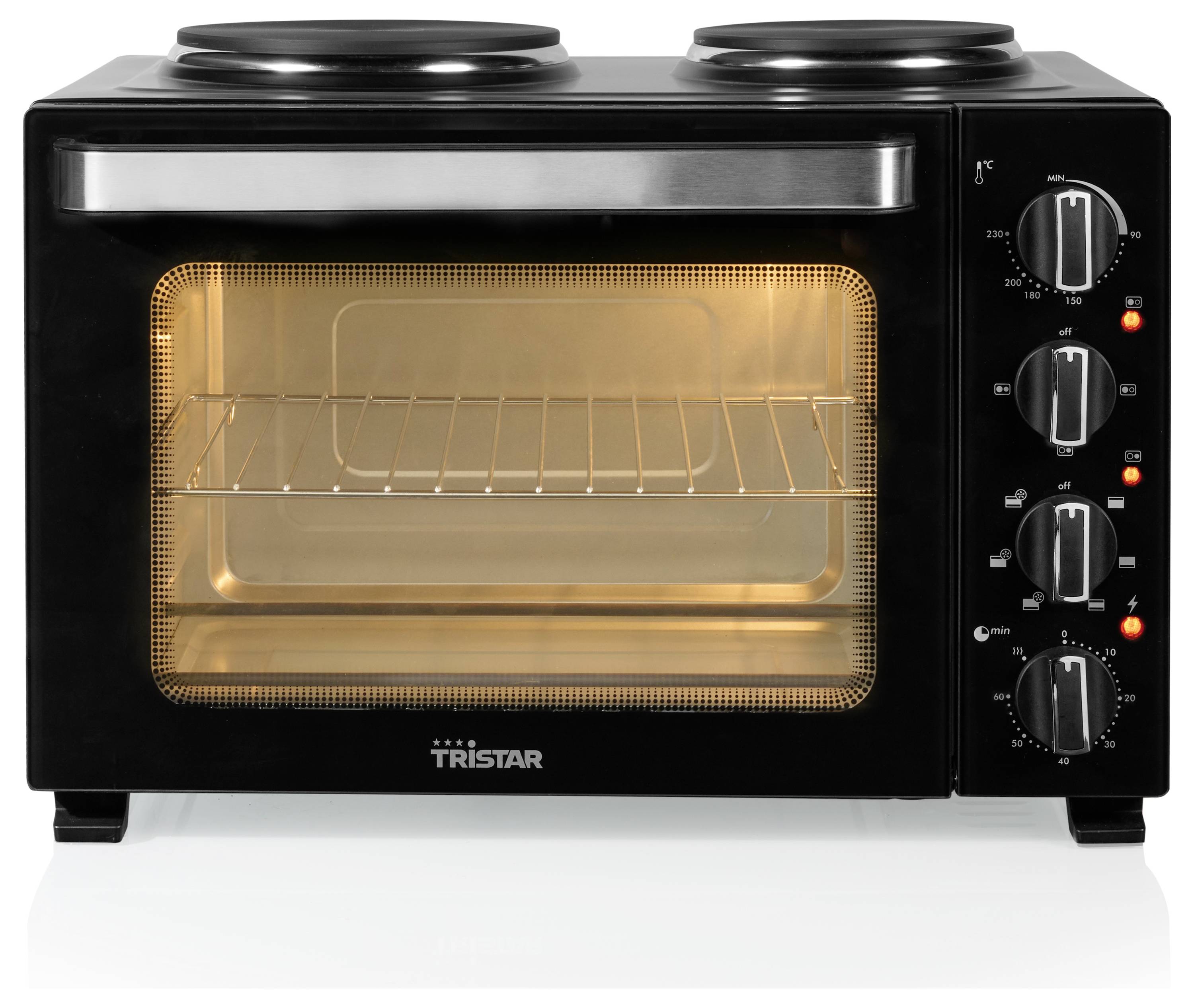 Tristar OV-3670 Minibackofen Timerfunktion, Kontrollleuchte, Umluft-Funktion 35l