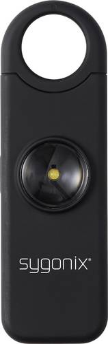 Sygonix Taschenalarm Schwarz mit LED 130 dB SY-7187514