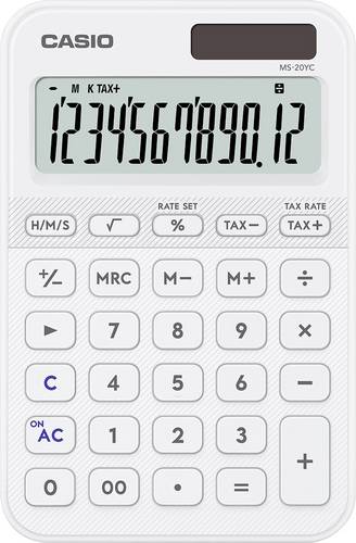 Casio Tischrechner Weiß (B x H x T) 101 x 18 x 154.5 mm
