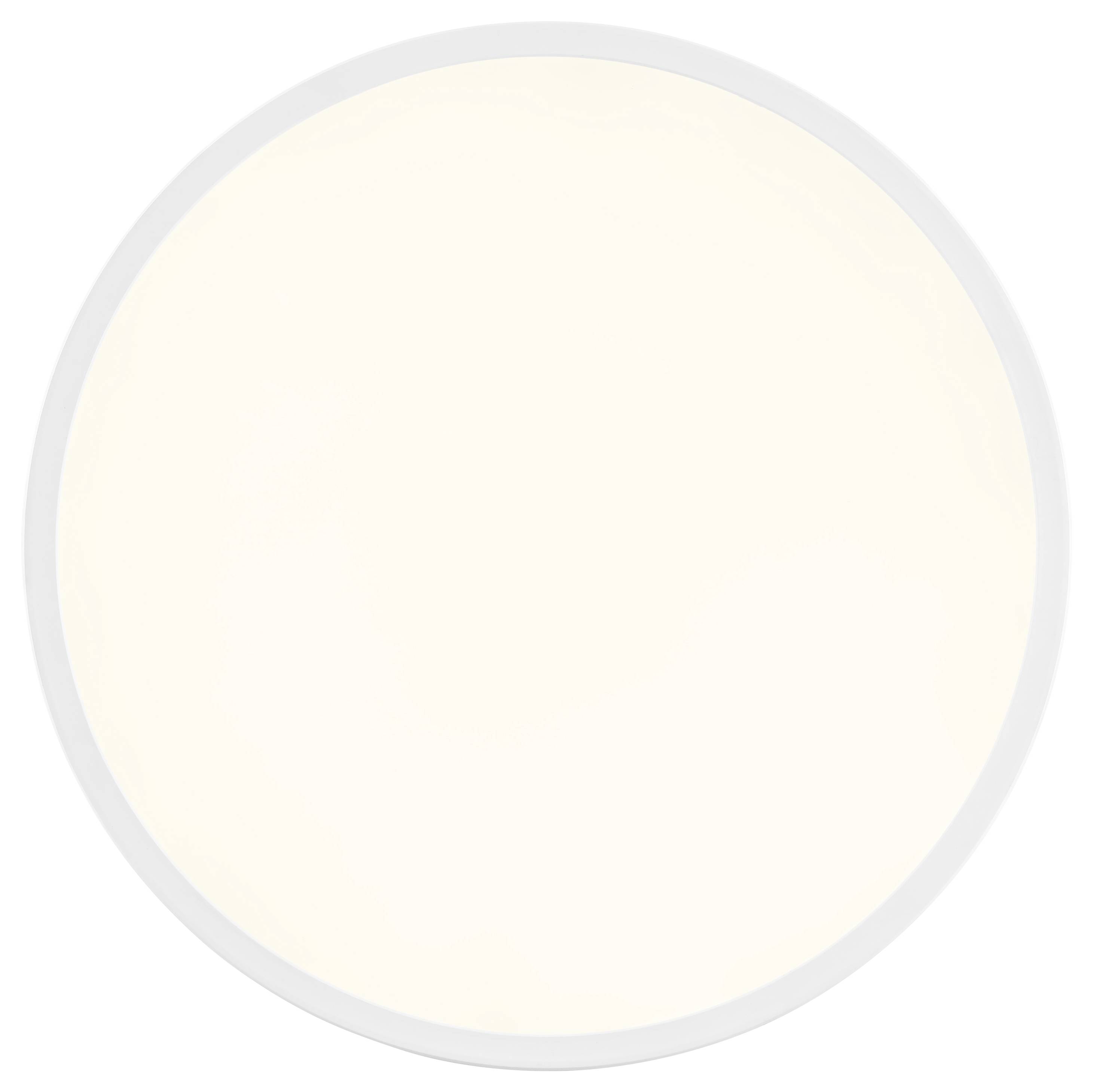 Eine schlichte, beige Kreisform auf weißem Hintergrund.