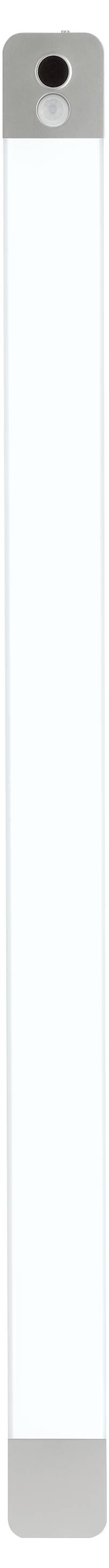 Eine hohe, schlanke Metallstange mit einem kreisförmigen Sensor oder Knopf an der Spitze, vermutlich Teil einer Sicherheits- oder Überwachungsvorrichtung.