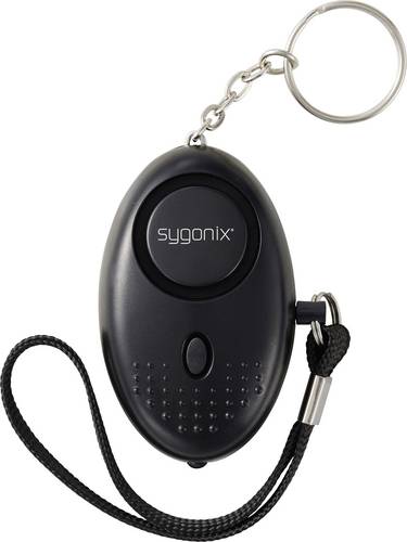 Sygonix Taschenalarm Schwarz mit LED 130 dB SY-7187886