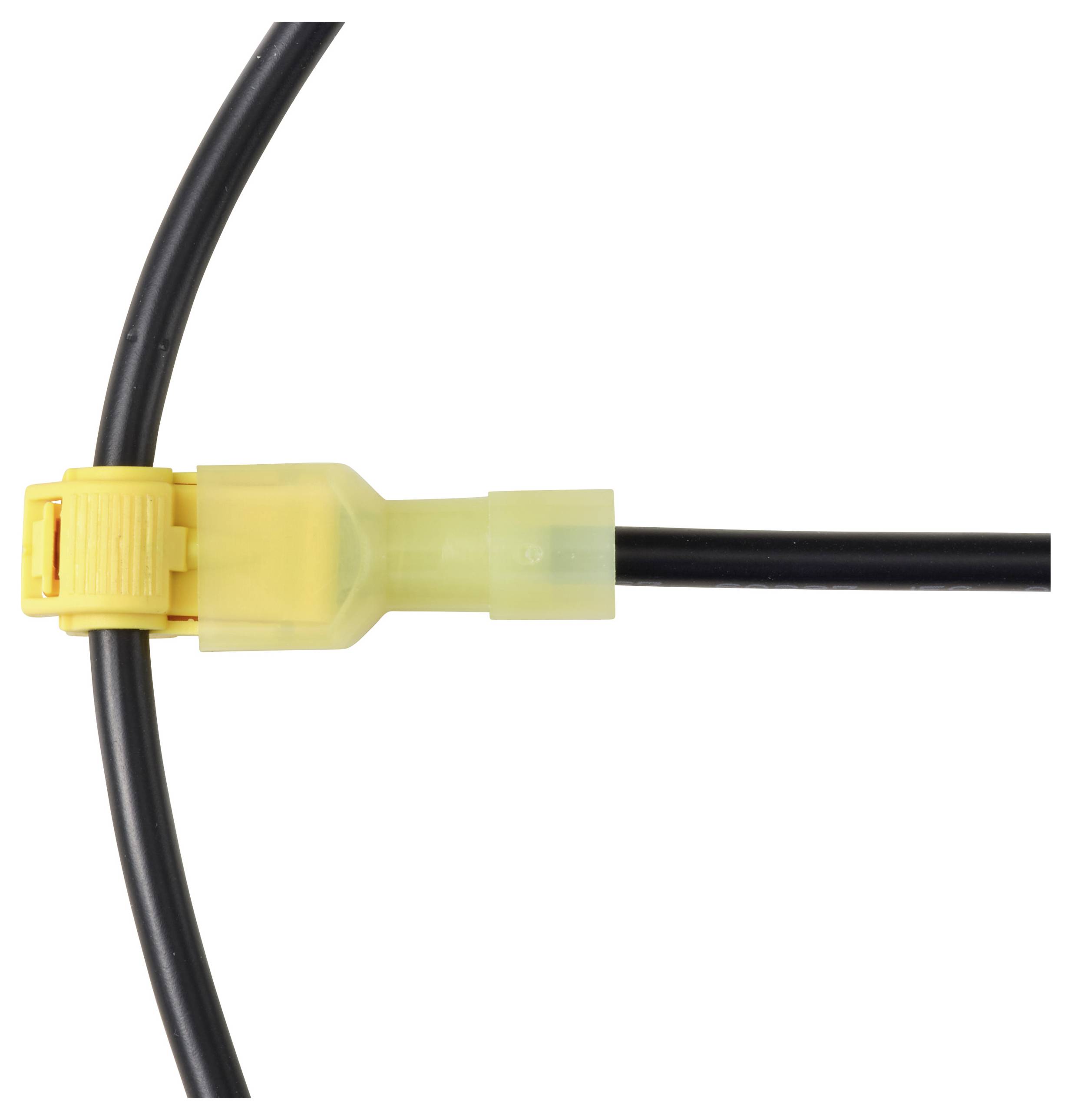 TRU COMPONENTS TC-14376164 Schnellverschluss flexibel: 2.5-4.0mm² starr: 2.5-4.0mm² Polzahl: 1 12 St. Gelb