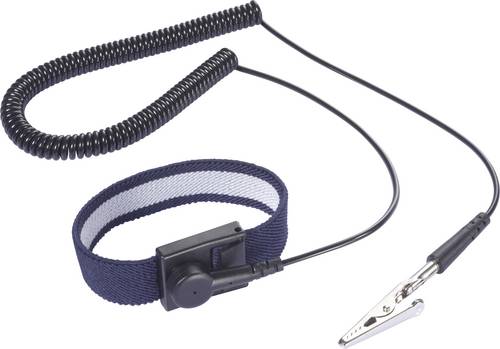 TRU COMPONENTS ESD-Handgelenkband 2.5 m Druckknopf 10 mm Bag