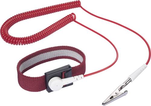 TRU COMPONENTS ESD-Handgelenkband 2.5 m Druckknopf 10 mm Bag