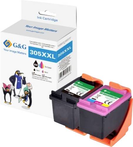G&G Druckerpatrone Kompatibel GP-H305XXLBKCMY-2P