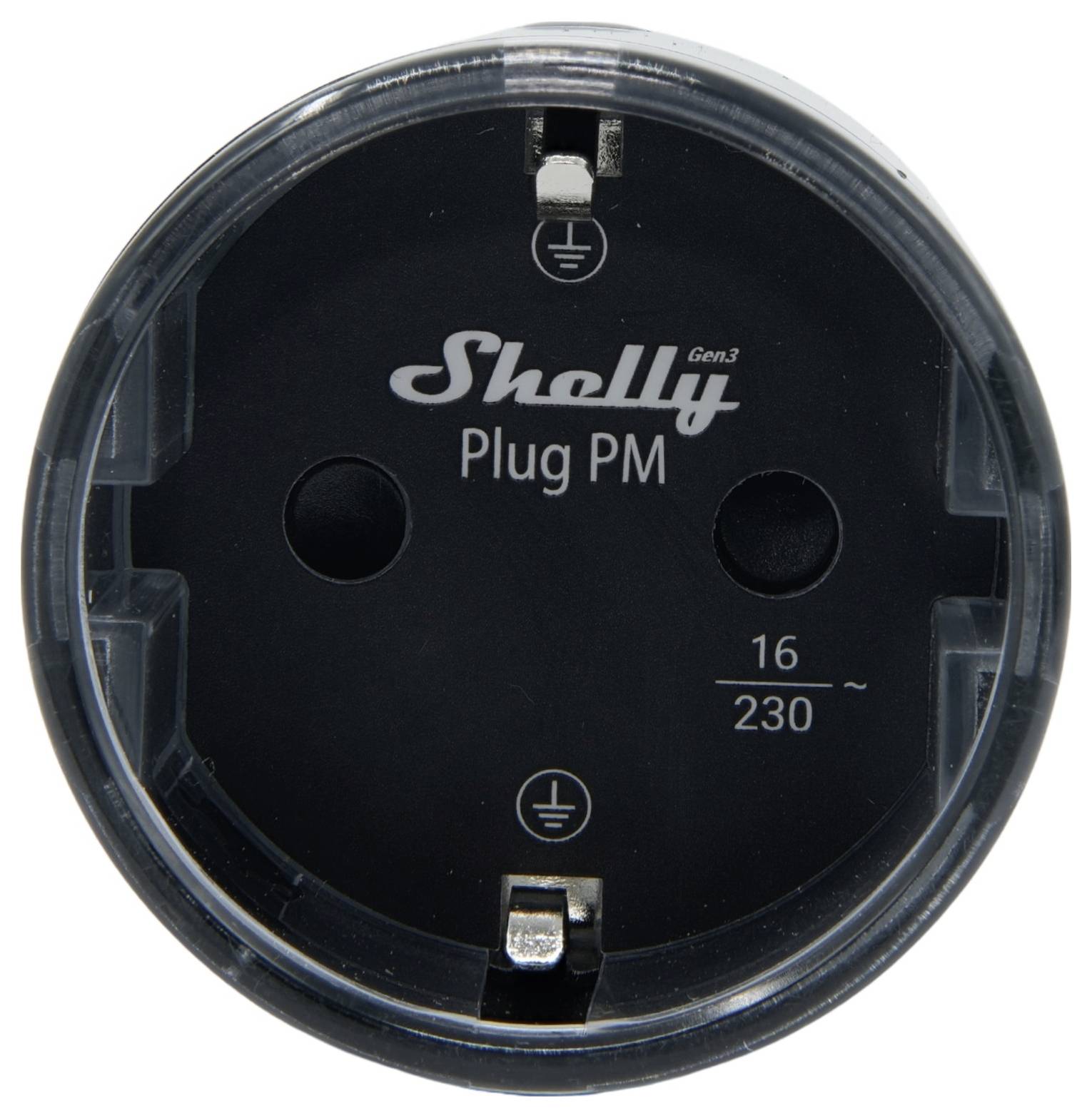 Shelly Plug PM Gen3 Black Shelly Funk-Steckdose Wi-Fi, Bluetooth