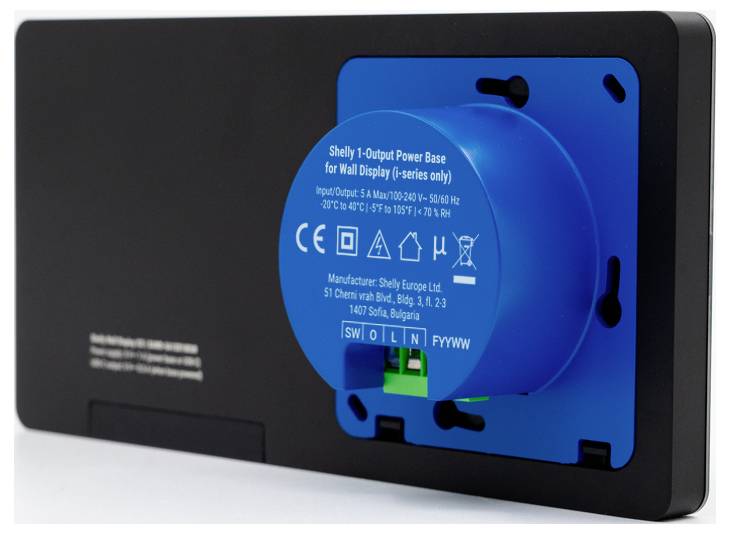 Shelly Wall Display X2i Black Wand-Touchdisplay Wi-Fi, Bluetooth