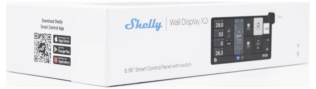 Shelly Wall Display X2i Black Shelly Wand-Touchdisplay Wi-Fi, Bluetooth