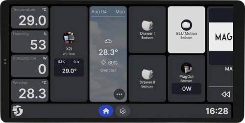 Shelly Wall Display X2i Silver Wand-Touchdisplay Wi-Fi, Bluetooth