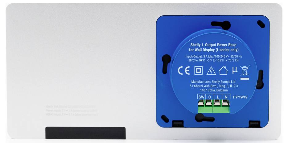 Shelly Wall Display X2i Silver Wand-Touchdisplay Wi-Fi, Bluetooth