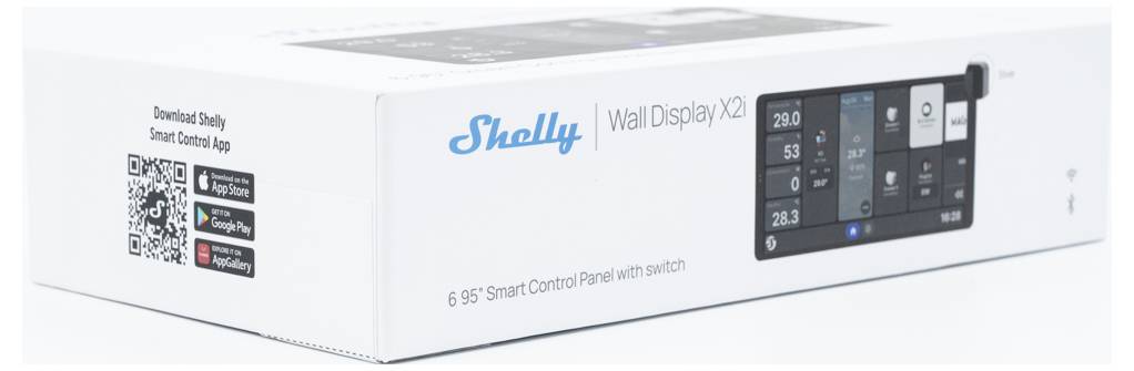 Shelly Wall Display X2i Silver Wand-Touchdisplay Wi-Fi, Bluetooth