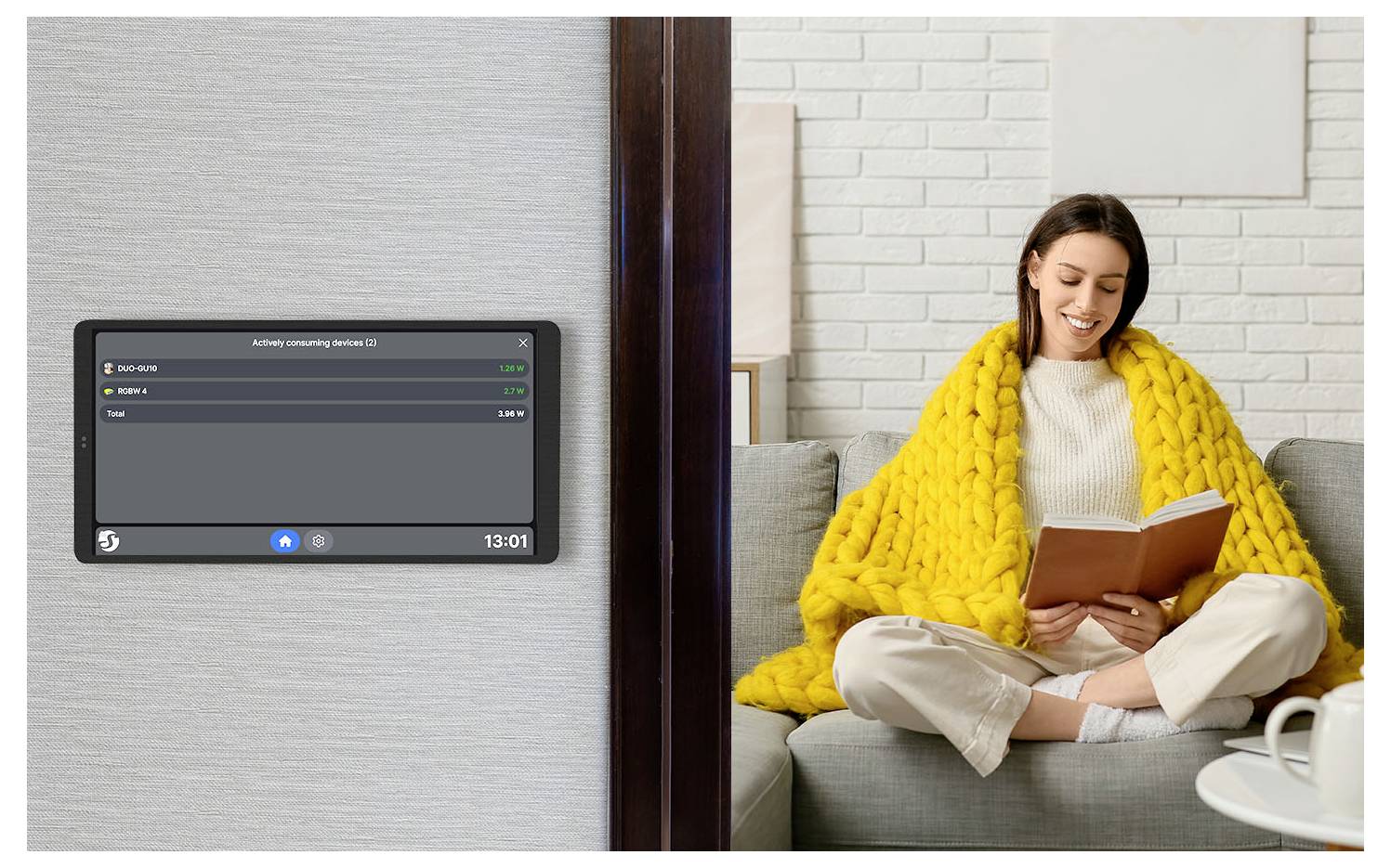 Shelly Wall Display X2i Silver Shelly Wand-Touchdisplay Wi-Fi, Bluetooth