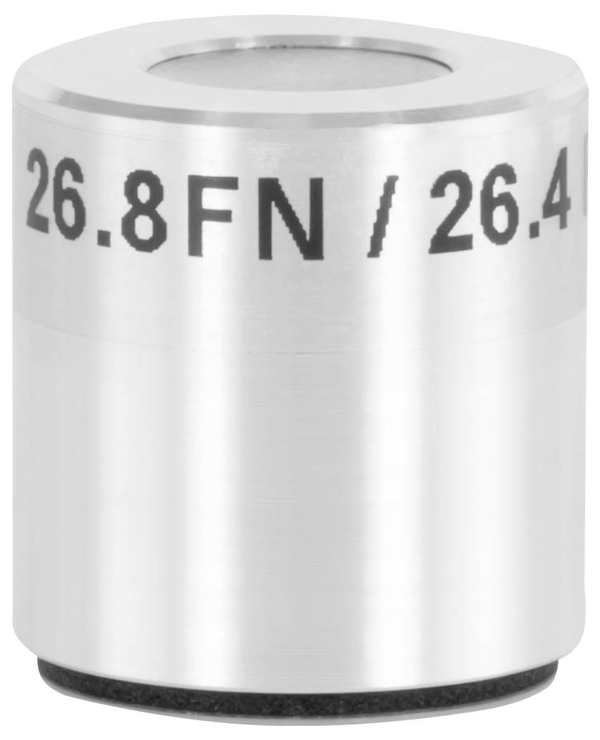 Nahaufnahme eines silberfarbenen zylindrischen Metallteils mit der Beschriftung 