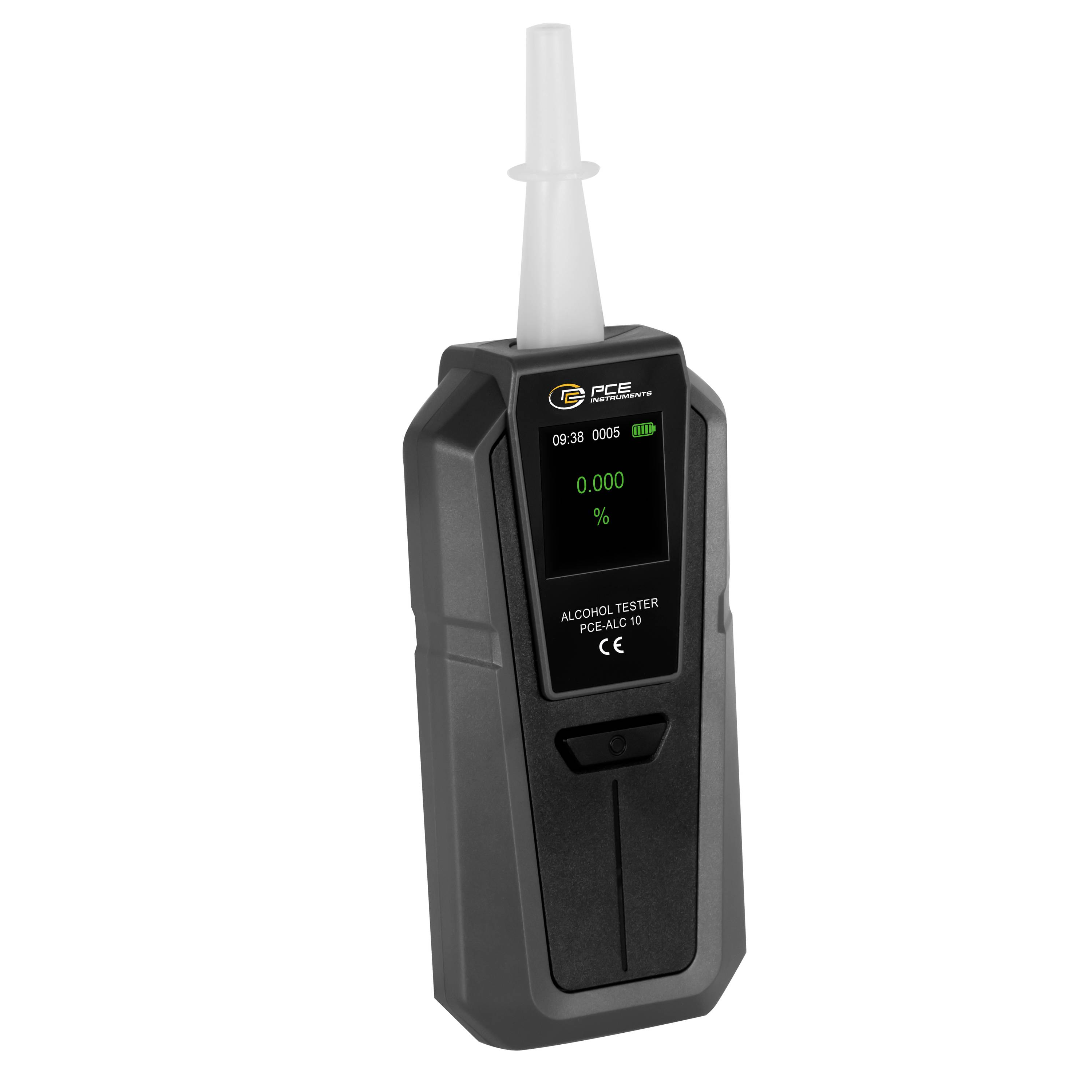 PCE Instruments PCE-ALC 10 Alkoholtester Schwarz 0 bis 0.4 ‰ Countdown-Funktion, inkl. Display