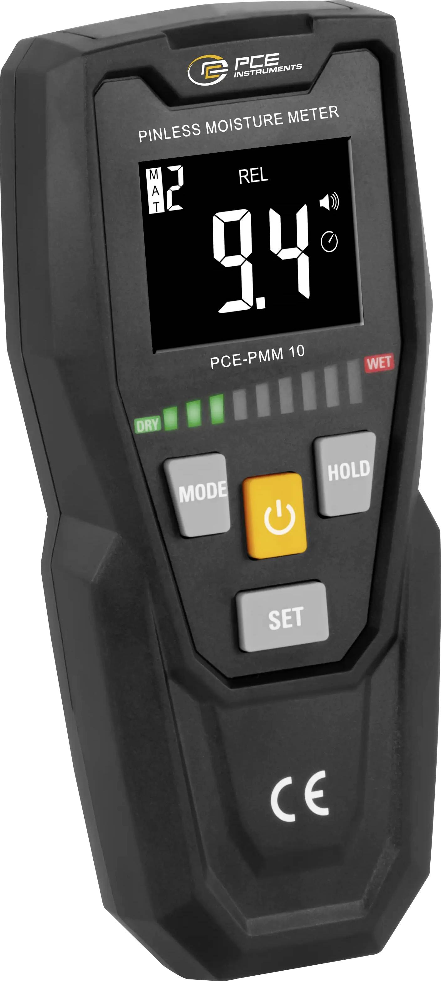 PCE Instruments PCE-PMM 10 Materialfeuchtemessgerät Messbereich Baufeuchtigkeit (Bereich) 0 bis 100% Messbereich Holzfeuchtigkeit